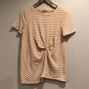 yellow striped ribbed tshirt